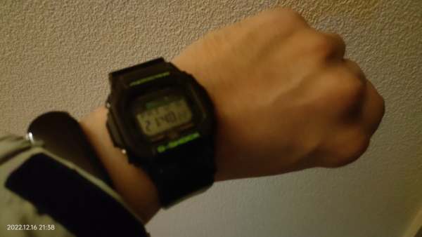富浦から1.5時間で自宅に着いた時計の図