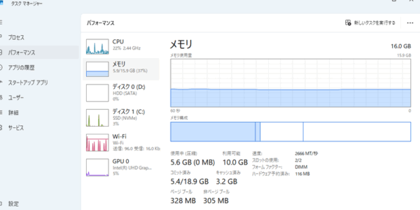 Lenovo　ideacentre510sのメモリ8GB増設後のパフォーマンス